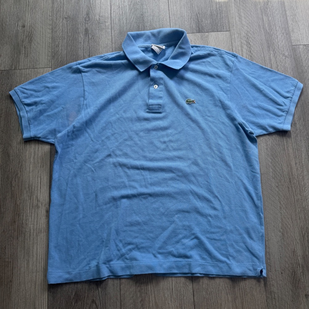 Lacoste Mens Size 6 XL Light Blue Polo Shirt Crocodile El Salvador Classic Fit